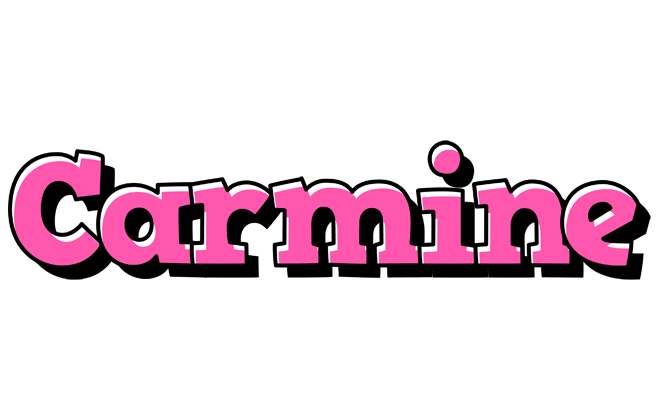 Carmine girlish logo