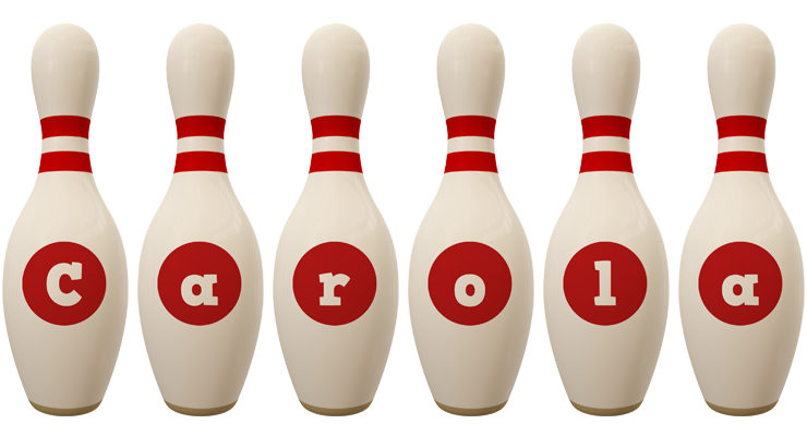 Carola bowling-pin logo