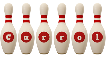 Carrol bowling-pin logo