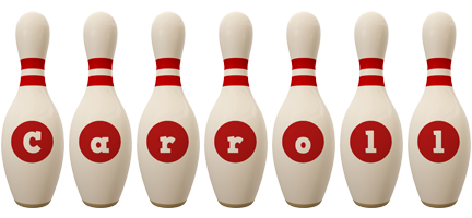 Carroll bowling-pin logo