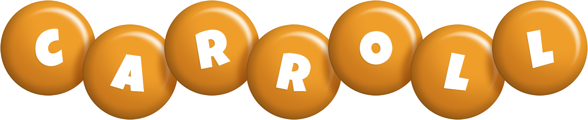 Carroll candy-orange logo