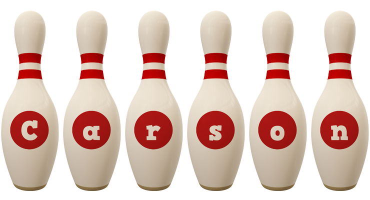 Carson bowling-pin logo