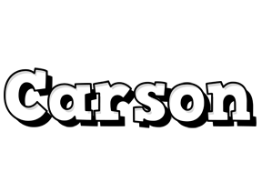 Carson snowing logo