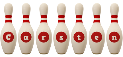 Carsten bowling-pin logo