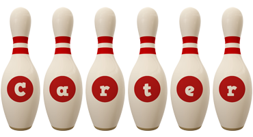 Carter bowling-pin logo