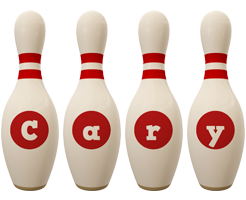 Cary bowling-pin logo