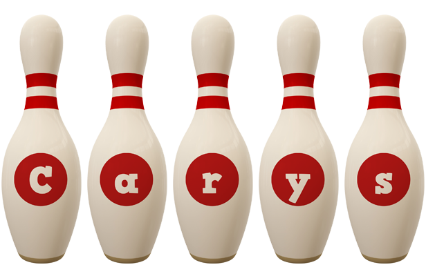Carys bowling-pin logo