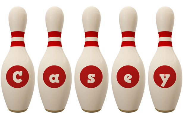 Casey bowling-pin logo