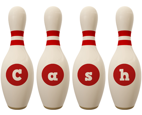 Cash bowling-pin logo