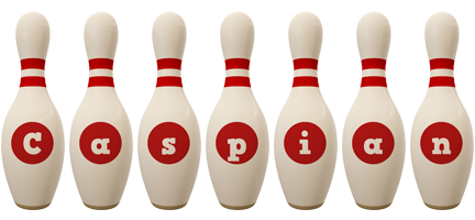 Caspian bowling-pin logo