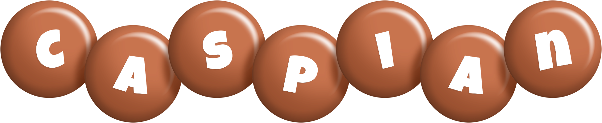 Caspian candy-brown logo