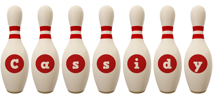 Cassidy bowling-pin logo