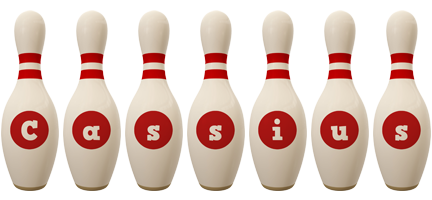 Cassius bowling-pin logo