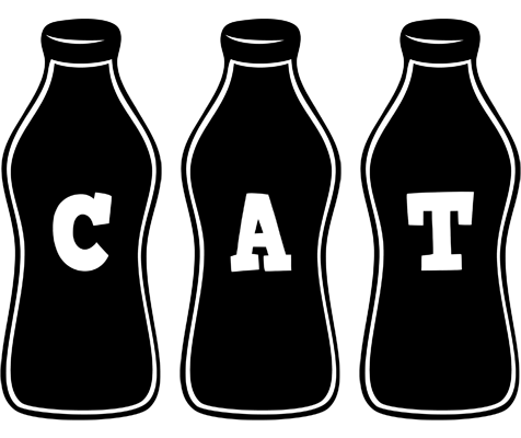 Cat bottle logo