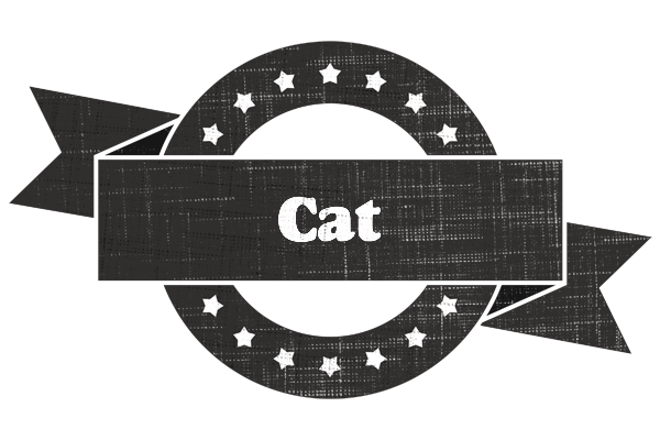Cat grunge logo