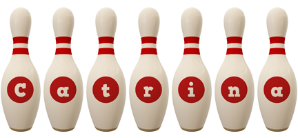 Catrina bowling-pin logo