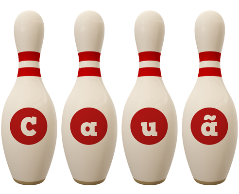 Cauã bowling-pin logo
