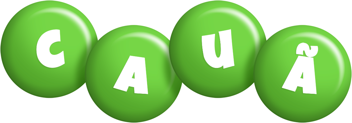 Cauã candy-green logo