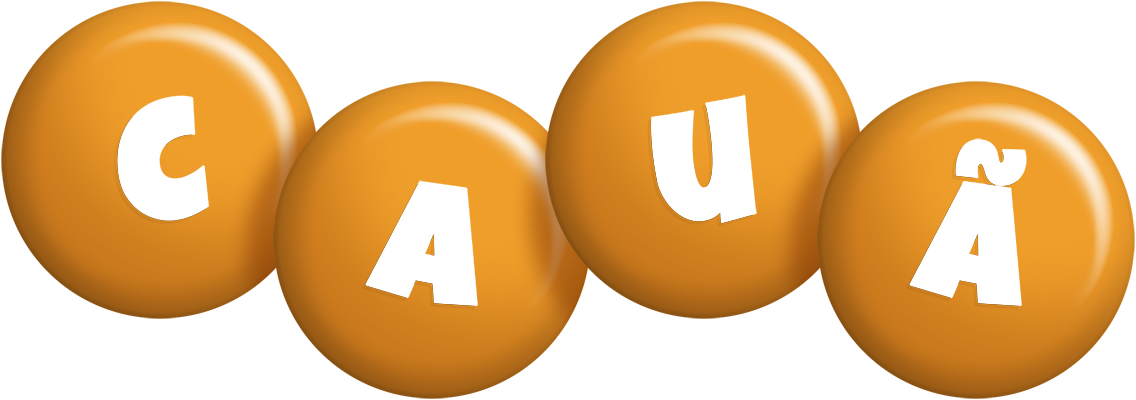 Cauã candy-orange logo
