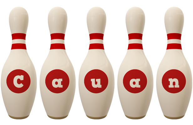 Cauan bowling-pin logo