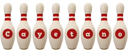 Cayetano bowling-pin logo