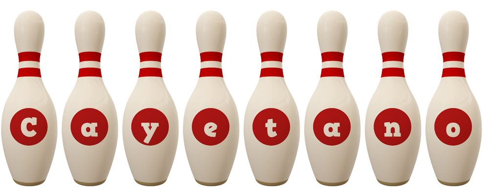 Cayetano bowling-pin logo