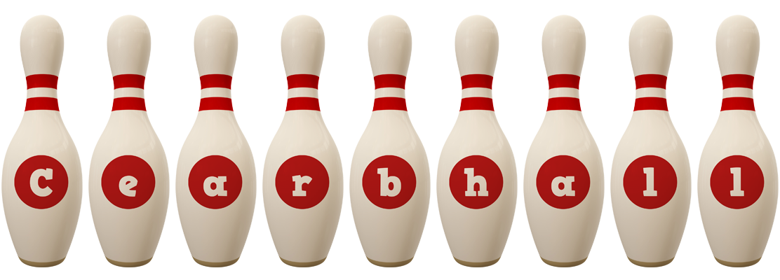 Cearbhall bowling-pin logo