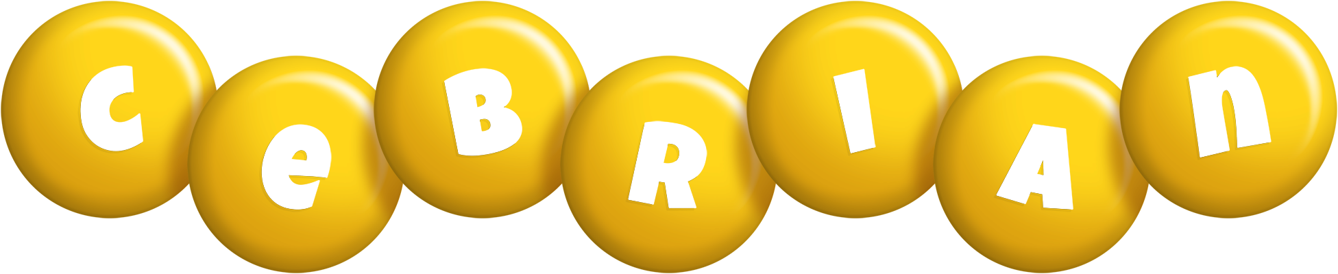 Cebrian candy-yellow logo