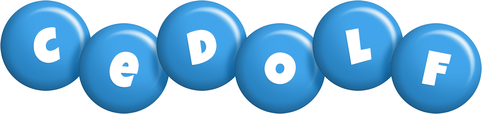 Cedolf candy-blue logo