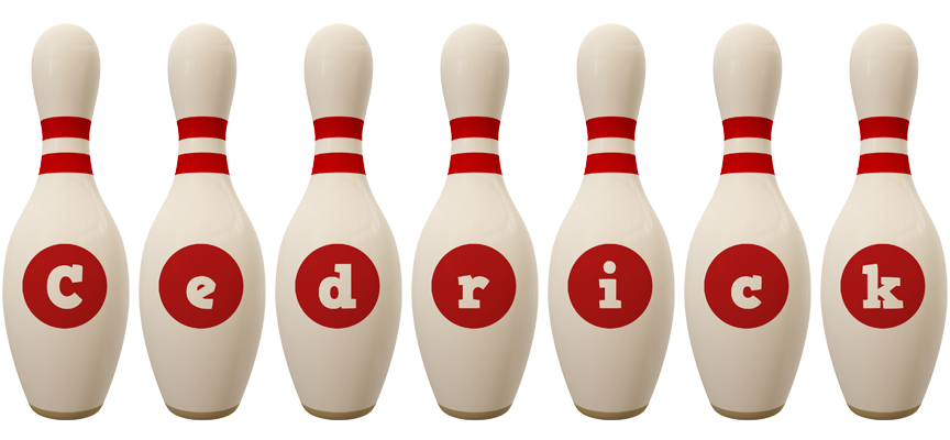 Cedrick bowling-pin logo