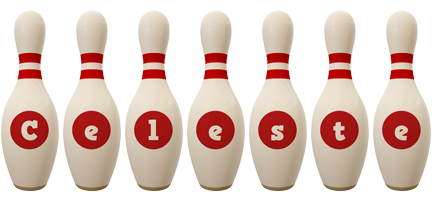 Celeste bowling-pin logo
