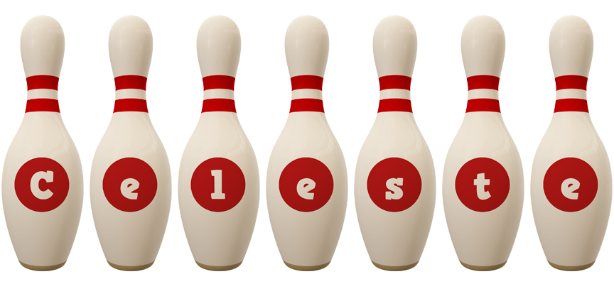 Celeste bowling-pin logo