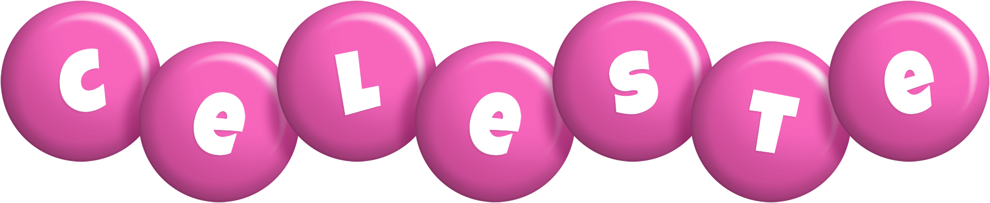 Celeste candy-pink logo