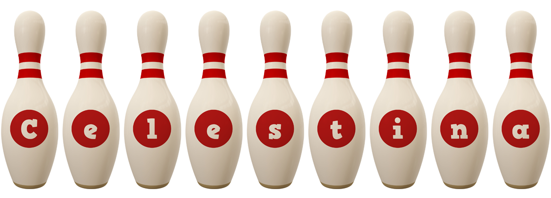 Celestina bowling-pin logo