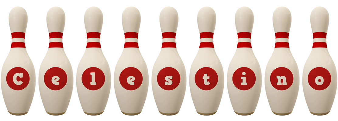 Celestino bowling-pin logo
