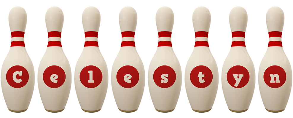 Celestyn bowling-pin logo