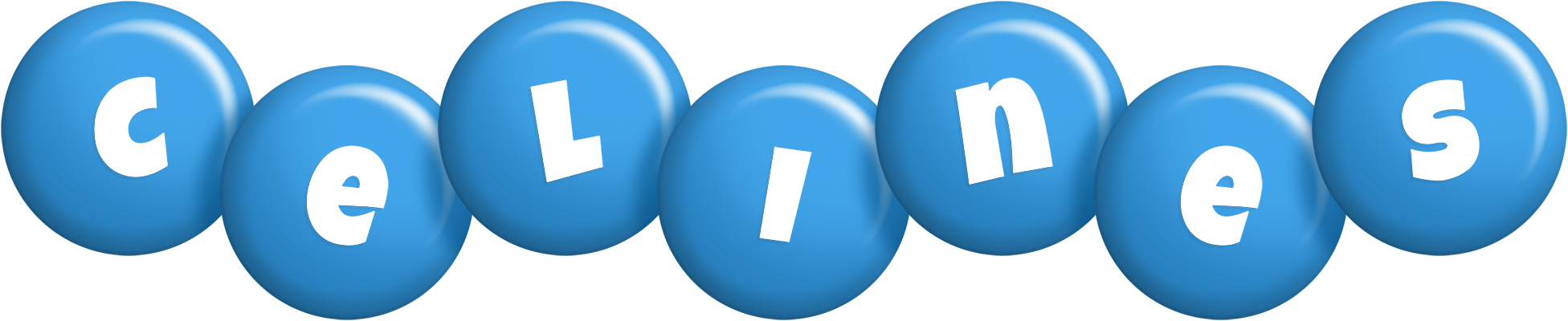 Celines candy-blue logo