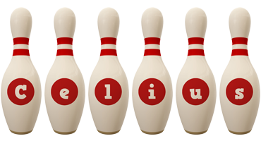 Celius bowling-pin logo