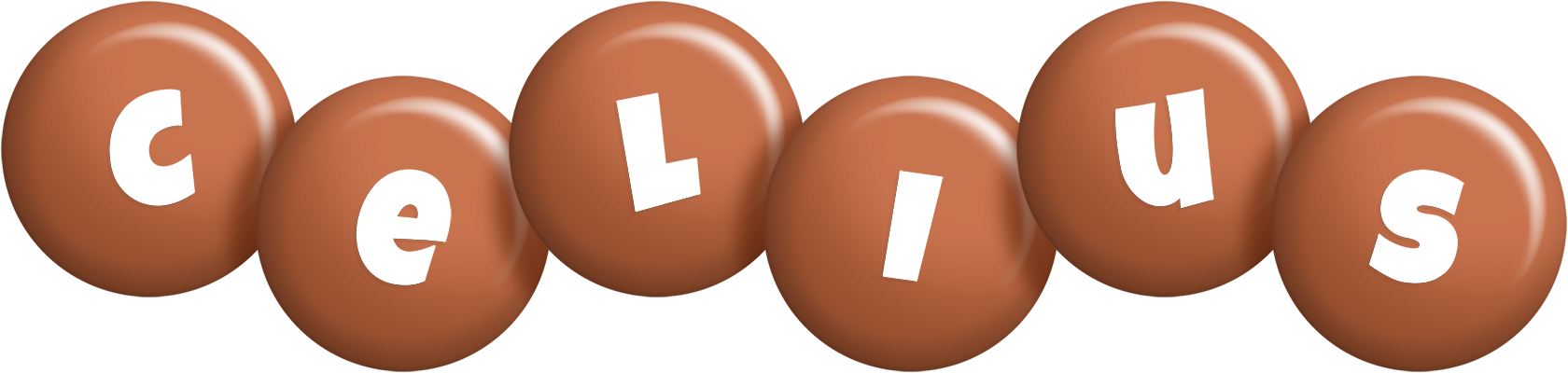 Celius candy-brown logo