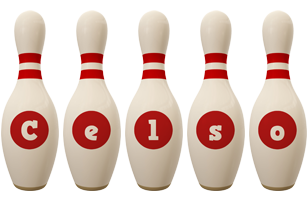 Celso bowling-pin logo