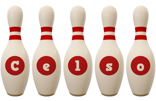 Celso bowling-pin logo