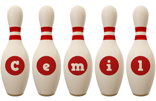 Cemil bowling-pin logo