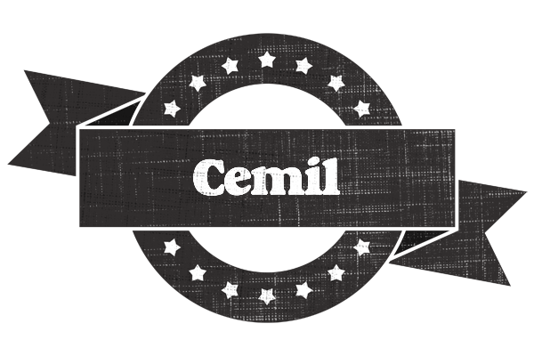 Cemil grunge logo