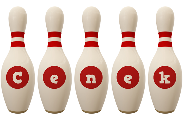 Cenek bowling-pin logo