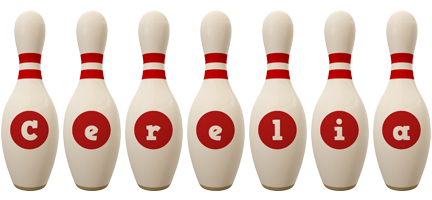 Cerelia bowling-pin logo