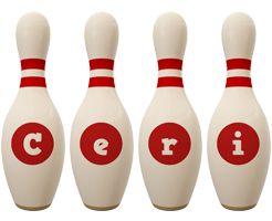 Ceri bowling-pin logo