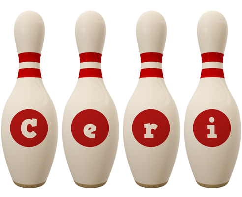 Ceri bowling-pin logo