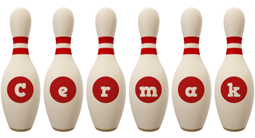 Cermak bowling-pin logo