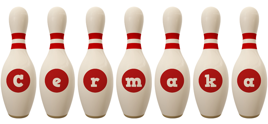Cermaka bowling-pin logo