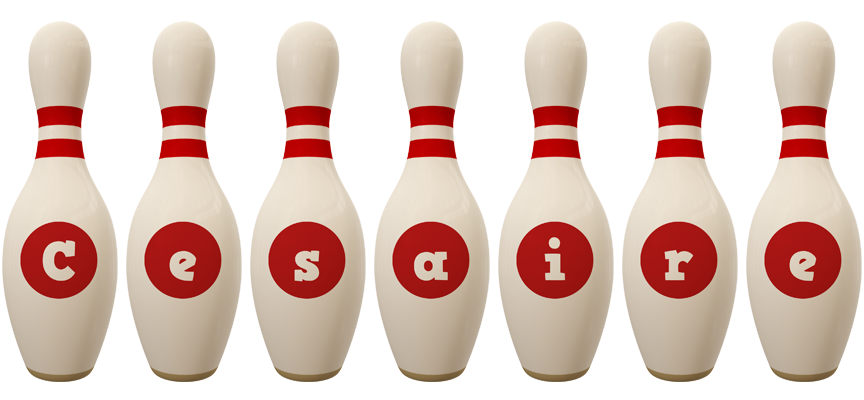 Cesaire bowling-pin logo